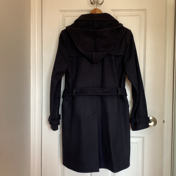 A.P.C wool coat hooded navy size medium - Picture 3 of 14